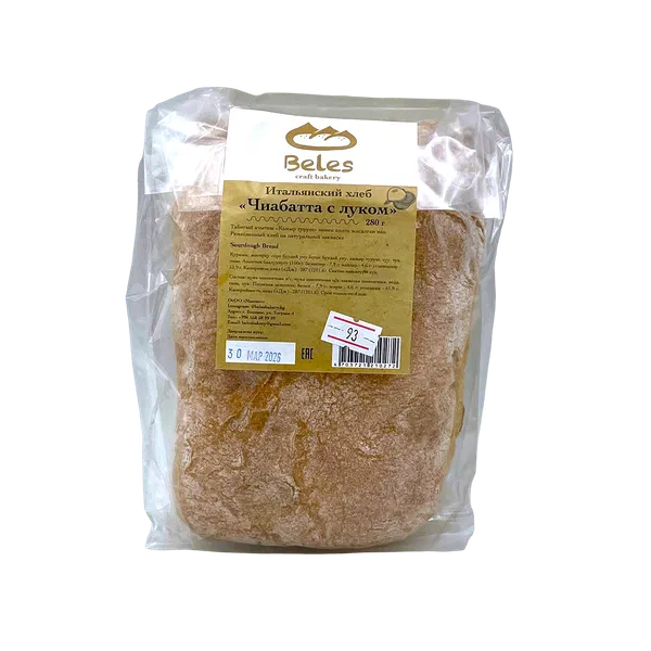 Beles Итальянский Чиабатта пияз менен наны 280г