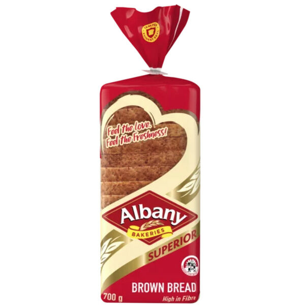 Albany Superior Sliced Brown Bread 700g
