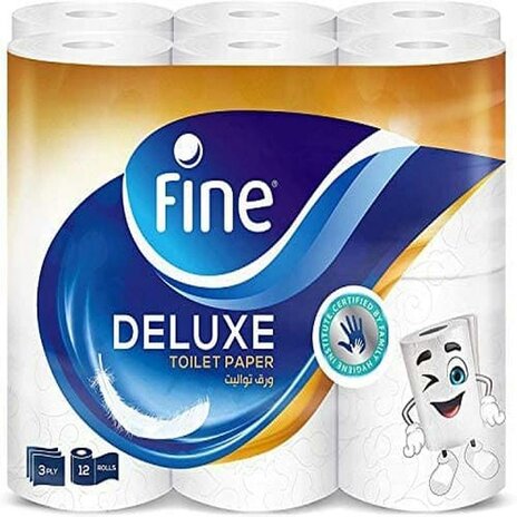 Fine Toilet Paper Deluxe 3Ply 12 Roll