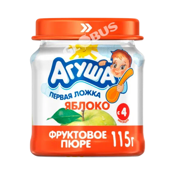 Пюре дет. Агуша фрукт. ябл. с 4мес 100г ст/б ВБД