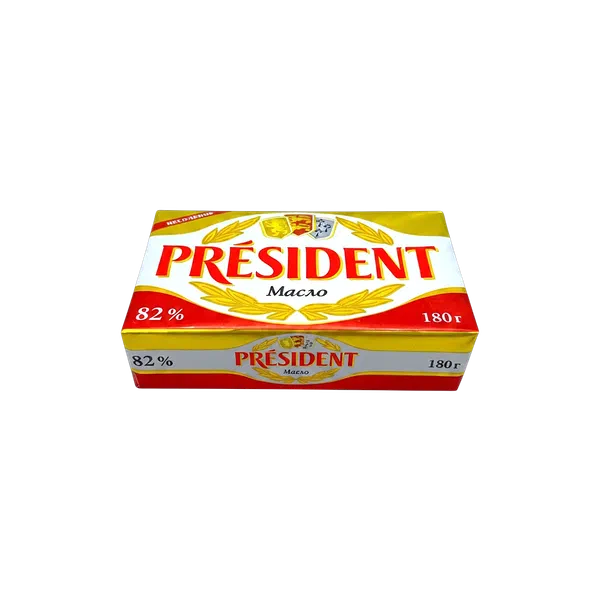 Масло сливочное President 82% 180г