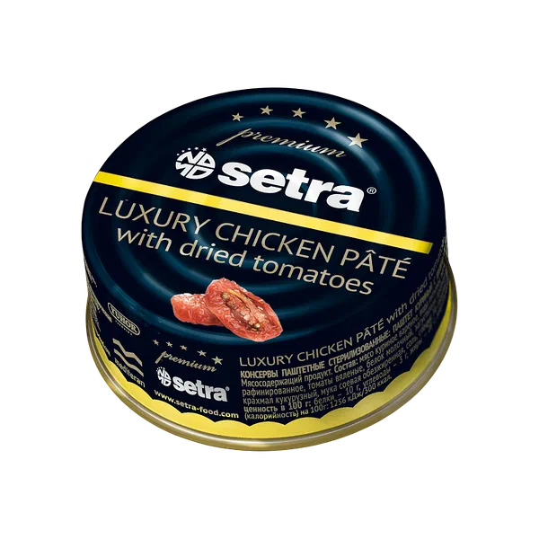 Паштет куриный с вялеными томатами Setra 100г ж/б