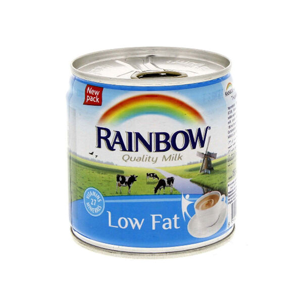 Rainbow Evaporated Milk Low Fat 170 Gm