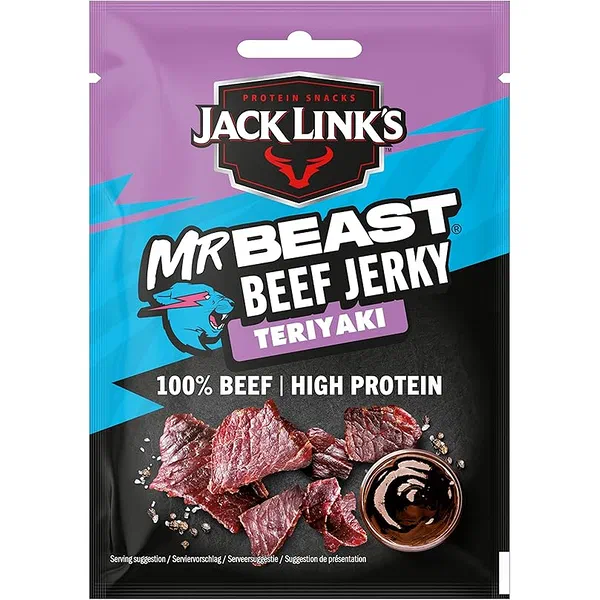 J-LINKS BEEF JERKY TERIYAKI 40G - LARGER TERIYAKI BEEF JERKY