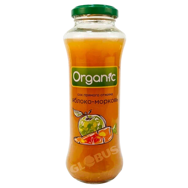 Сок Organic ябл/морковь 250мл ст/б Organic Кыргызстан 12