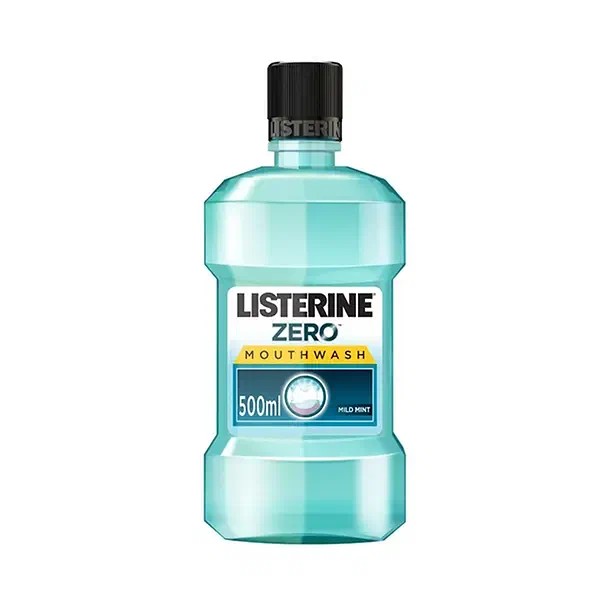 LISTERINE ZERO ALCOHOL MILDER TASTE ANTISEPTIC MOUTHWASH 500ML