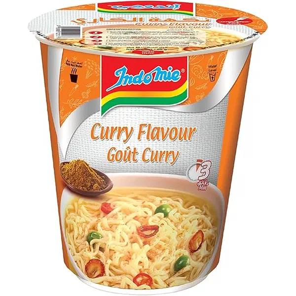 INDOMIE CURRY FLAVOR INSTANT NOODLE CUP AROMATIC SNACK 60G
