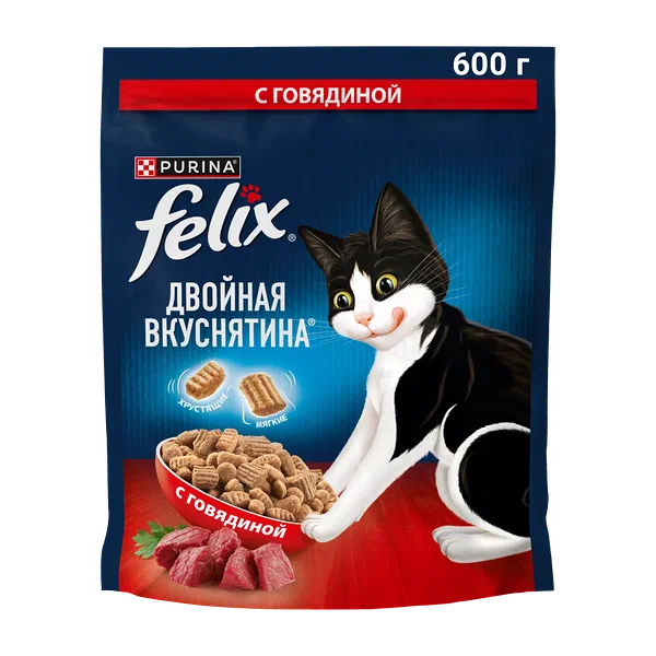 Felix двойная вкуснятина говядина мышык азыгы 600г