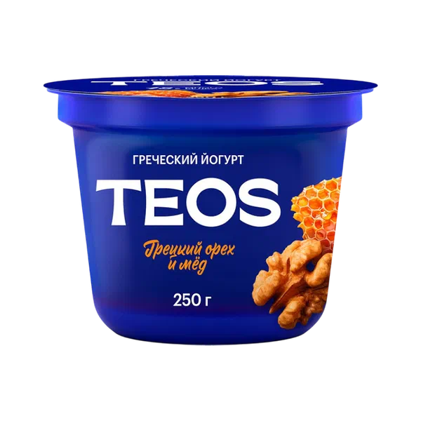 Йогурт Савушкин Teos Греческий орех/мед 2% 250г