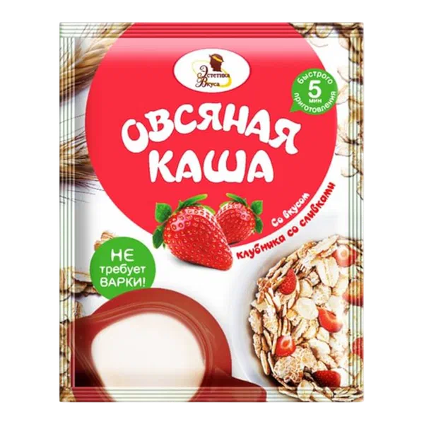 Каша Эстетика Вкуса овсян клубн со слив 40г
