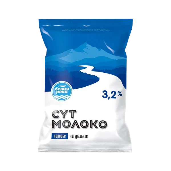 Молоко Белая Река 3,2% 1000г ф/п