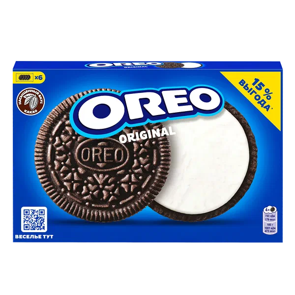 Печенье Oreo какао/ваниль 228г Россия 12