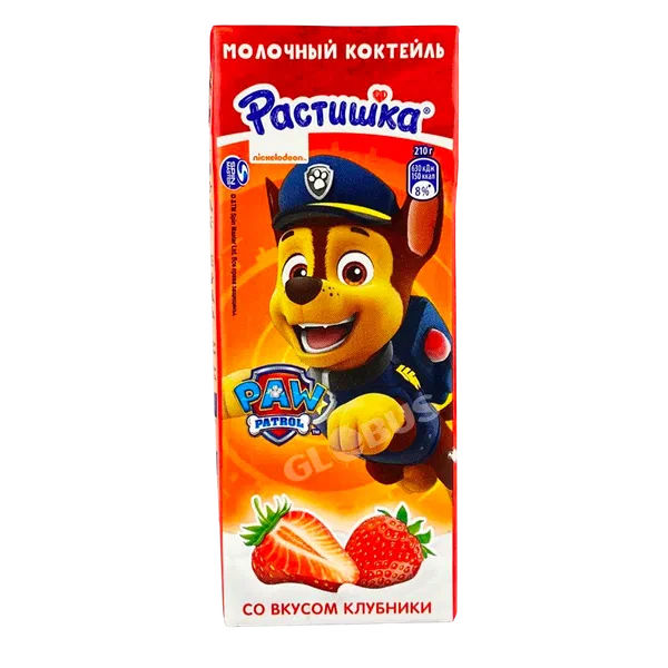 Коктейль Растишка мол клубника 2% 210г