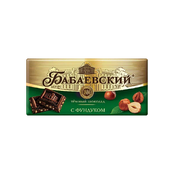 Бабаевский темный с цельным фундуком 180г шоколады