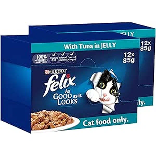 FELIX ADULT TUNA IN SMOOTH SAVORY JELLY WET CAT FOOD 85G POUCH