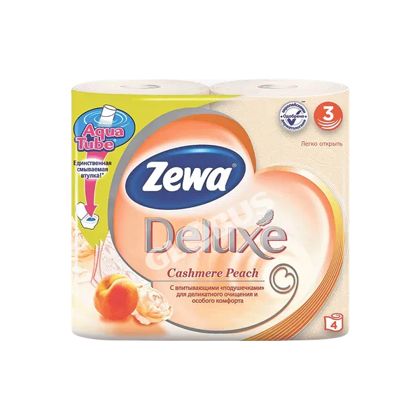 Бумага туал Zewa Deluxe Cashmere Peach 3сл 4рул
