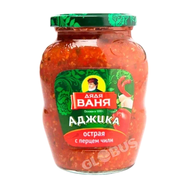 Аджика Дядя Ваня острая с перцем 370г ст/б