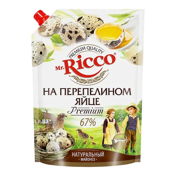 Майонез Mr. Ricco с переп/яйц 67% 750г д/п