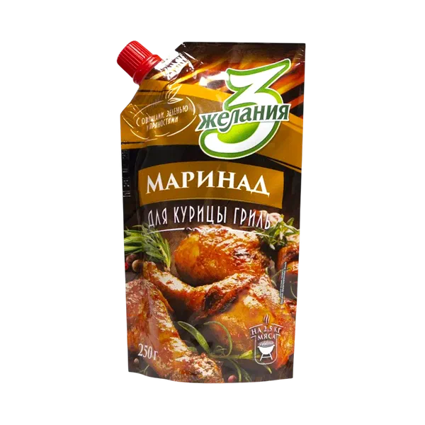 Маринад 3 Желания томат. д/курицы гриль 250г