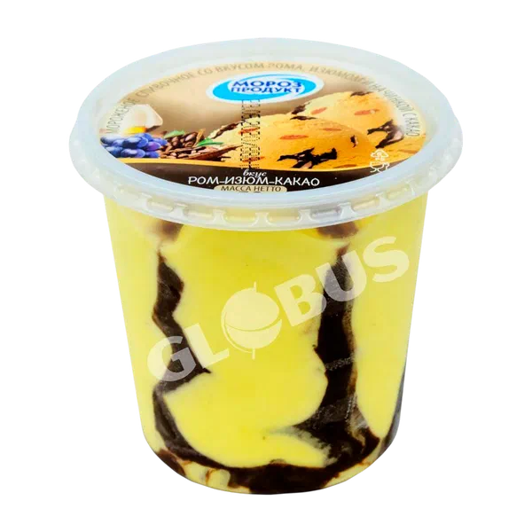 Мороженое Морозпродукт со вкусом ром/изюм/какао 250г