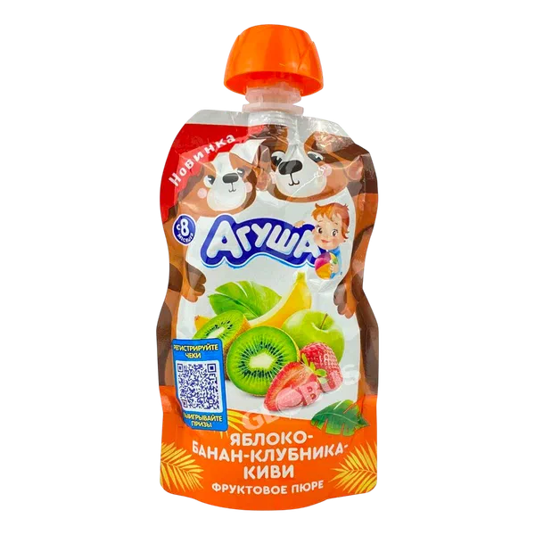 Пюре дет. Агуша ябл/банан/клубн/киви 90г д/п