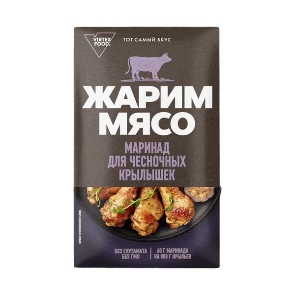 Жарим Мясо тоок канат-ры у/н сарымсак маринады 60г