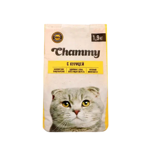 Корм д/ кошек Chammy курица 1,9кг п/п