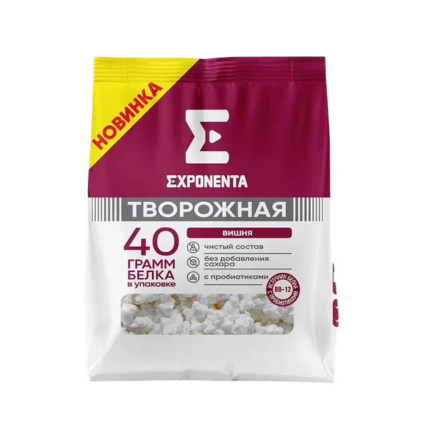 Творожок Экспонента с вишней 0% 250г