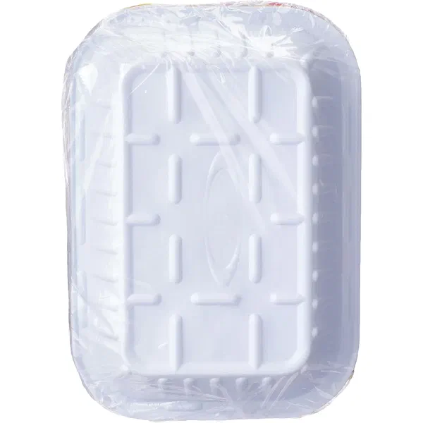 AWAFI RECTANGULAR DISPOSABLE PLASTIC TRAYS NO. 2 50-PIECE PACK