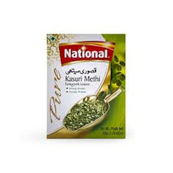 NATIONAL FOODS QASURI METHI DRIED FENUGREEK LEAVES 50G