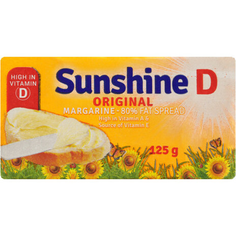 Sunshine D Original Margarine Brick 125g
