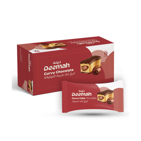Deemah Curvy Cake Chocolate  45 Gm X12