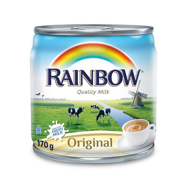 Rainbow Evaporated Milk Original 170 Gm