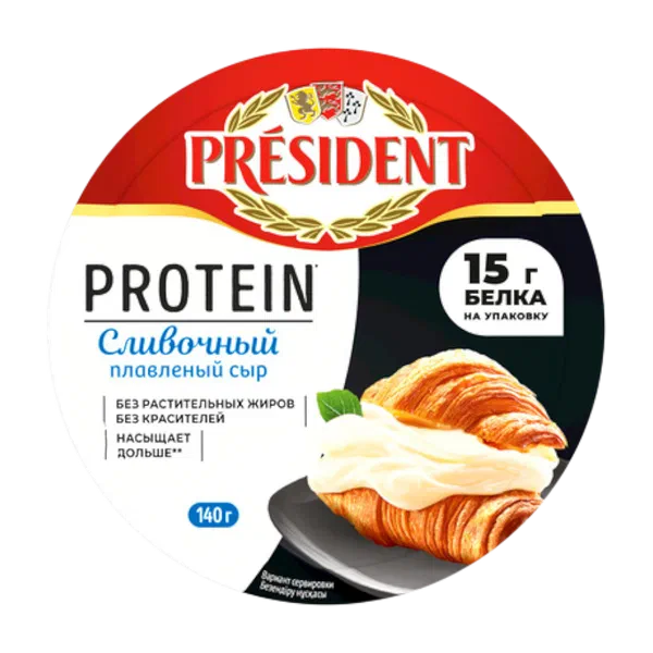 Сыр President Сливочный Protein плав дол 45% 140г
