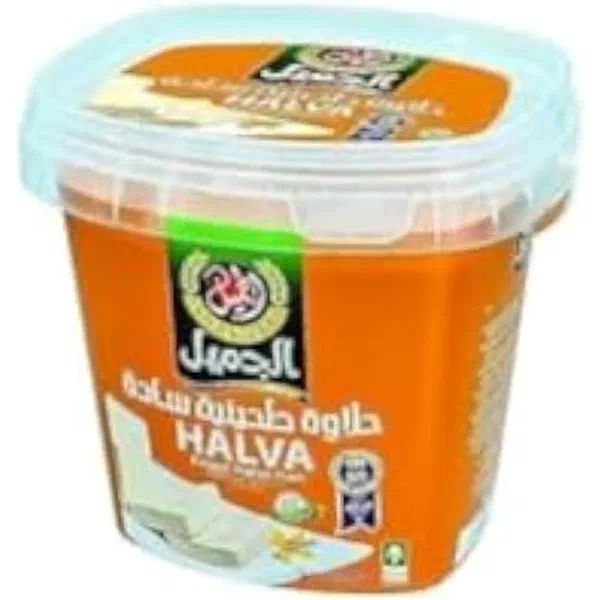 AL JAMEEL TRADITIONAL PLAIN HALAVA CRUMBLY TAHINI SWEET 500G
