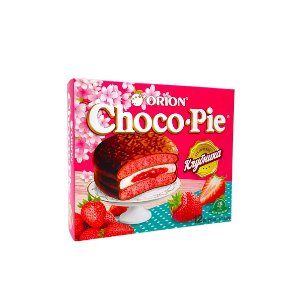 Печенье Orion Choco Pie клубника 12шт 360г