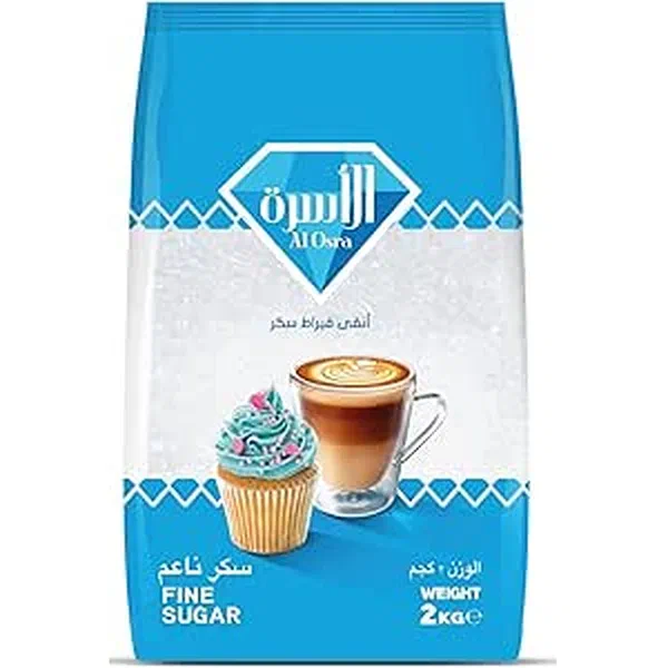 AL OSRA FINE GRAIN PURE WHITE SUGAR 2KG MEDIUM PACK