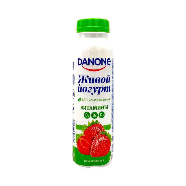 Йогурт питьевой Danone клубника 1,2% 270г п/б