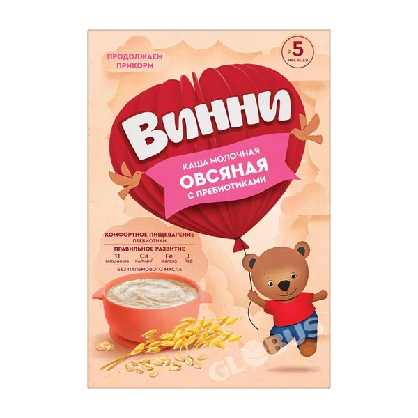 Каша дет. Винни мол. овсян. с 5мес 200г