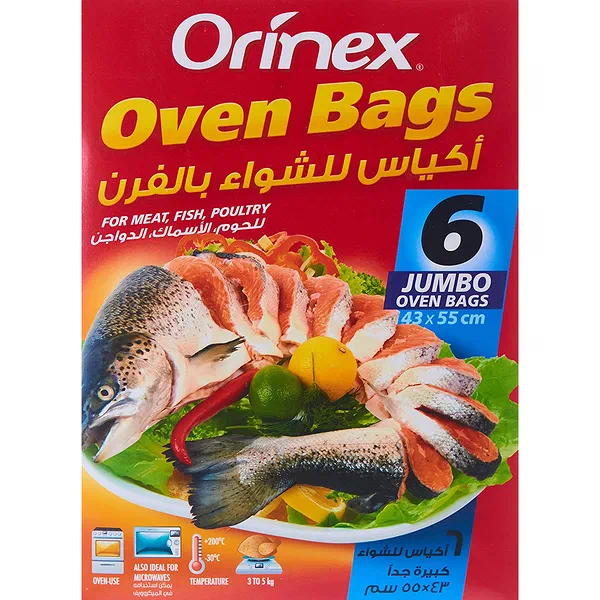 ORINEX HIGH-PERFORMANCE MEDIUM OVEN BAGS PRE-CUT 6-PACK