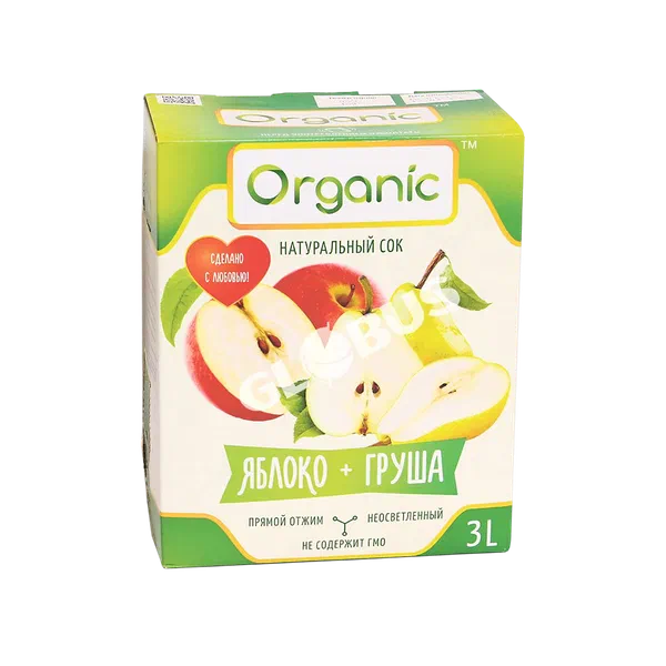 Сок Organic ябл/груш. 3л т/п Organic Кыргызстан 1