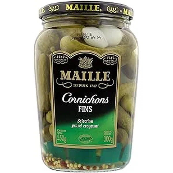 MAILLE CORNICHONS FINS TRADITIONAL FRENCH MINI GHERKINS 550G