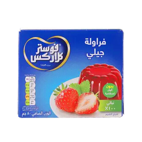 F.Clarks Gelatin Strawberry 80 Gm