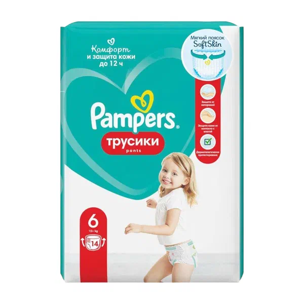 Трусики детск Pampers 6 14шт