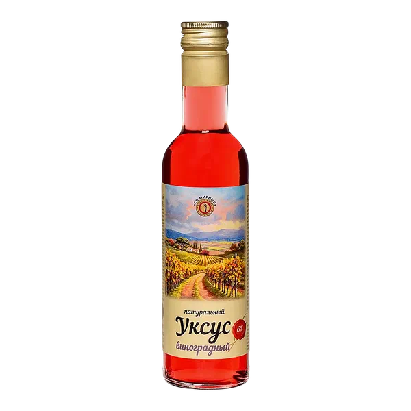 Уксус СП Мирный натур. виноград. 6% 250мл ст/б
