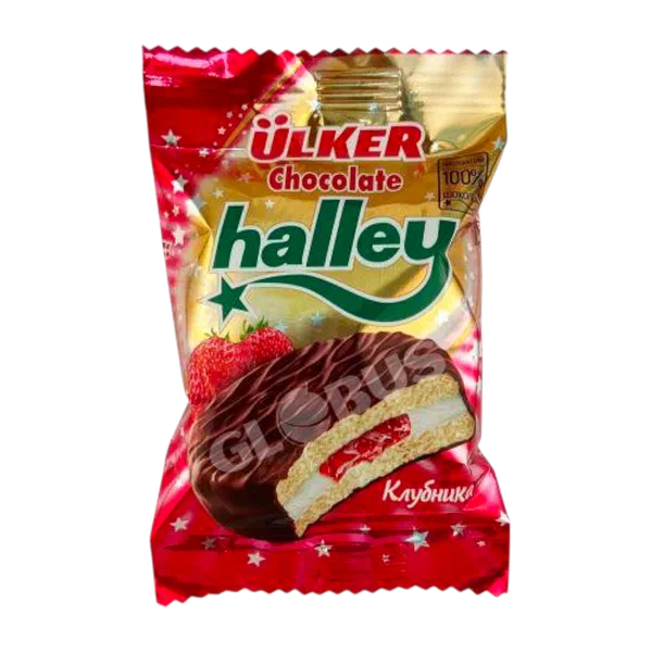 Печенье Ulker Halley клубника шок. 30г Казакстан 36