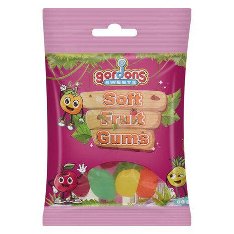 Gordons Sweets Soft Fruit Gums 60g