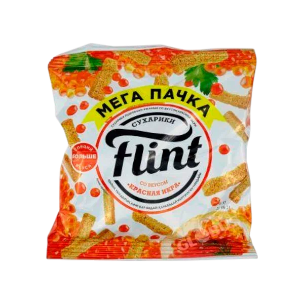 Сухарики Флинт красная икра 100г п/п