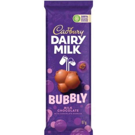 Cadbury Bubbly Milk Choc 87g