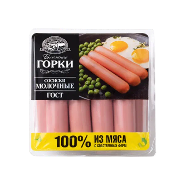 Сосиски Останкино Молочные премиум 350г газ/у